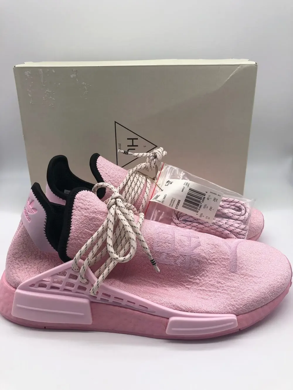 adidas Men's NMD HU Human Race x Pharrell Pink 2021 GY0088 Size 11 NIB